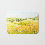 Watercolor Landscape Bath Mat Gallery Image 1