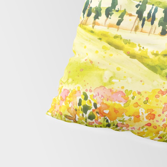 Watercolor Landscape Pillow Sham Gallery Image 4