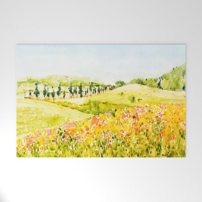 Watercolor Landscape Welcome Mat Gallery Image 1