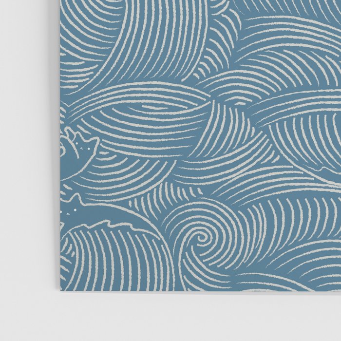 Cat Waves Pattern 2 Poster Gallery Image 3