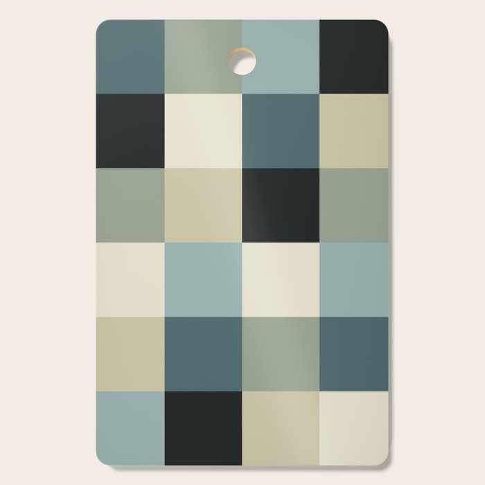 Bold Muted Checks Pattern - Large III Cutting Board Gallery Image 1