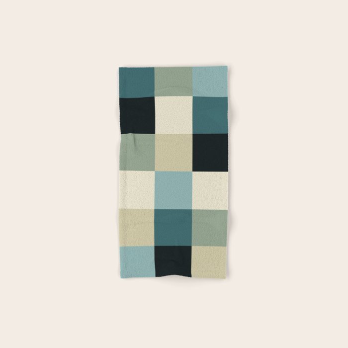 Bold Muted Checks Pattern - Large III Bath Towel Gallery Image 1