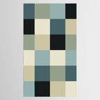 Bold Muted Checks Pattern - Large III Tablecloth Gallery Image 2