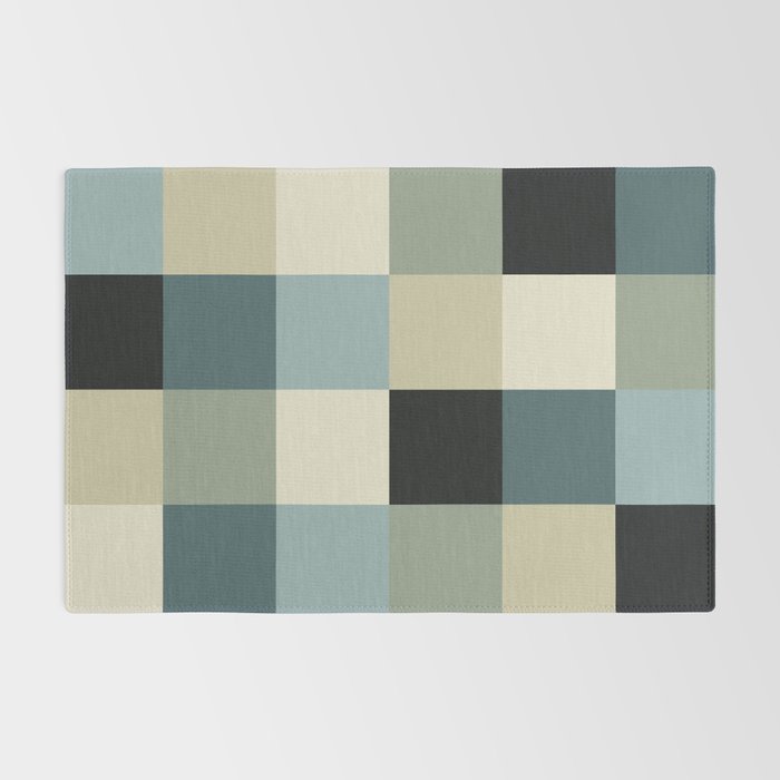 Bold Muted Checks Pattern - Large III Rug Gallery Image 2