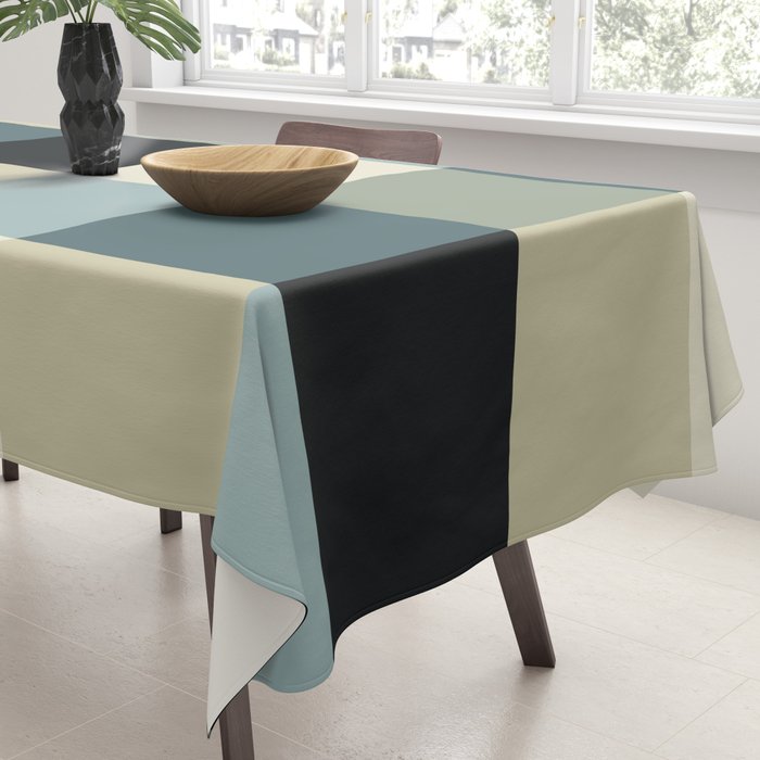 Bold Muted Checks Pattern - Large III Tablecloth Gallery Image 3