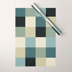 Bold Muted Checks Pattern - Large III Wrapping Paper Gallery Image 1