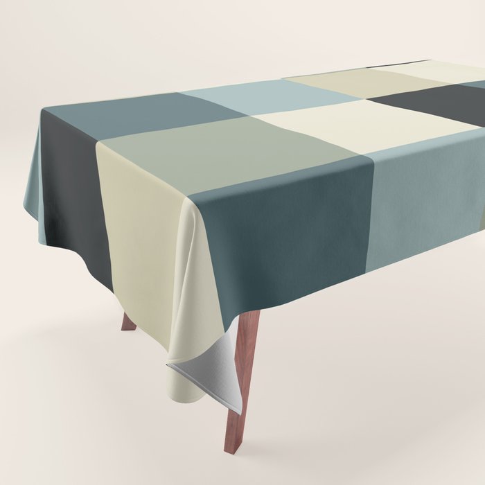 Bold Muted Checks Pattern - Large III Tablecloth Gallery Image 1