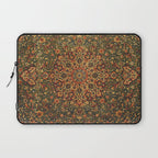 Antique Distressed Green and Orange Woven Persian Rug Laptop Sleeve Gallery Image 1