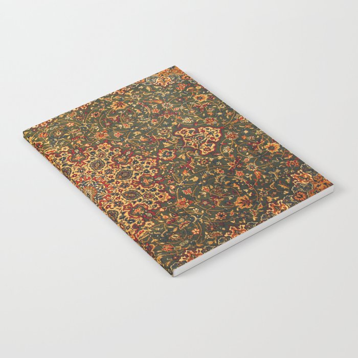 Antique Distressed Green and Orange Woven Persian Rug Notebook Gallery Image 2
