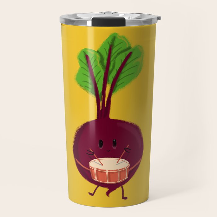 Beet's drum beat Travel Mug Gallery Image 1