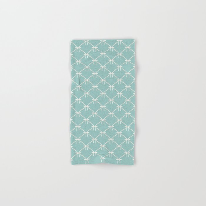 Bows & Ribbons Pattern XXVIII Pastel Mint Green Bath Towel Gallery Image 1