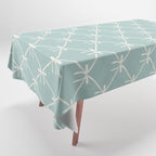 Bows & Ribbons Pattern XXVIII Pastel Mint Green Tablecloth Gallery Image 1