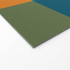 Checkered Multi Check Variable Checked Pattern in Moroccan Blue Olive Teal Mustard Orange Welcome Mat Gallery Image 2