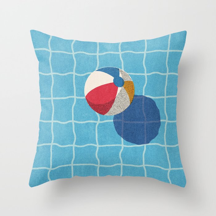BALLS - Beach Ball - II Throw Pillow Gallery Image 6