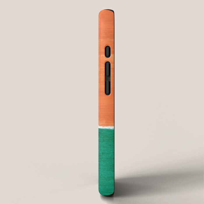 Emerald Green Tan Rothko Inspired Colourfield Squares Minimal Minimalist Mid Century Style by Ejaaz Haniff iPhone Case Gallery Image 2