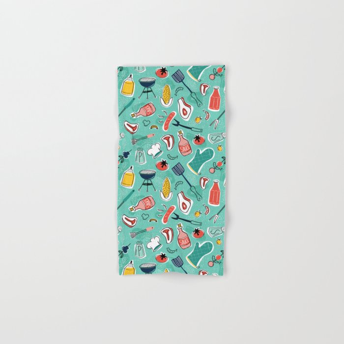 Backyard BBQ Aqua Bath Towel Gallery Image 1