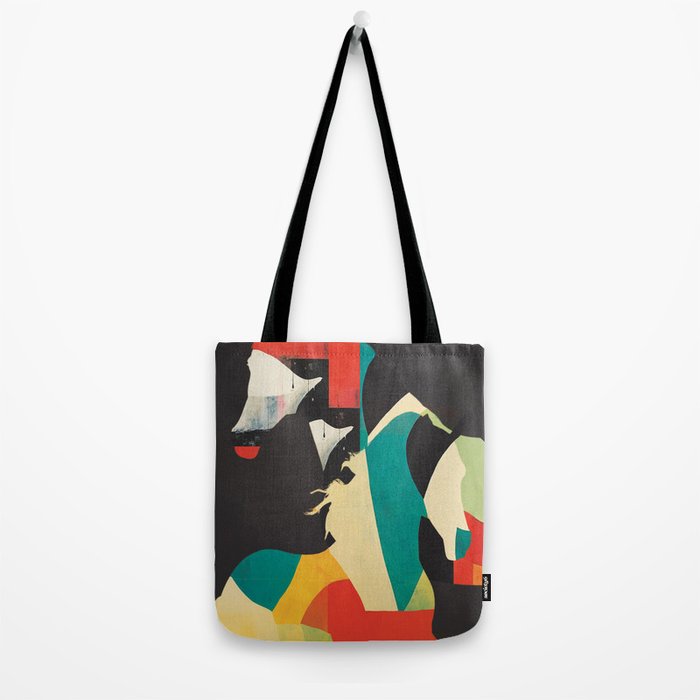 Colorful Abstract Horses 2 Tote Bag Gallery Image 2