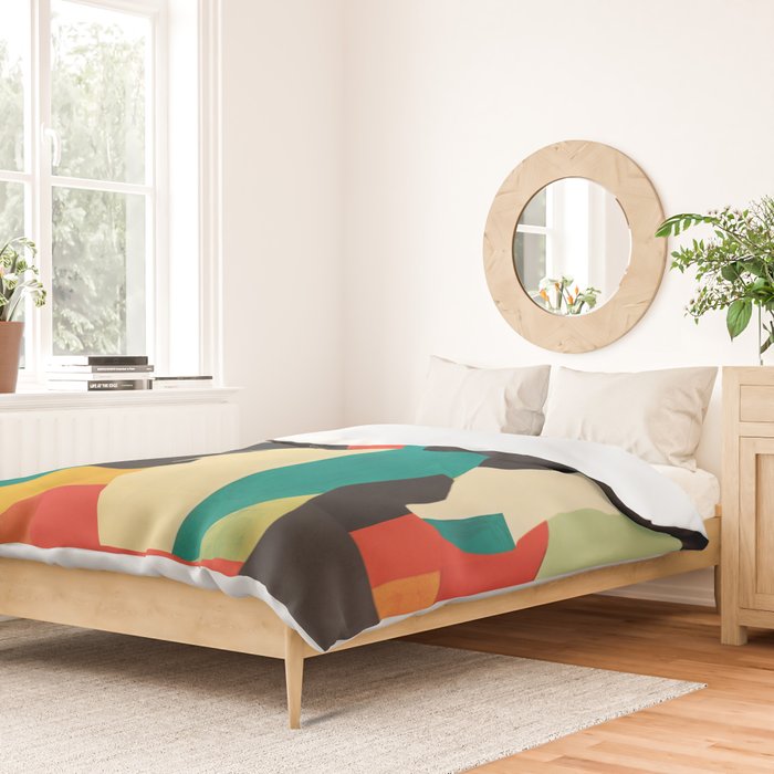 Colorful Abstract Horses 2 Duvet Cover Gallery Image 2