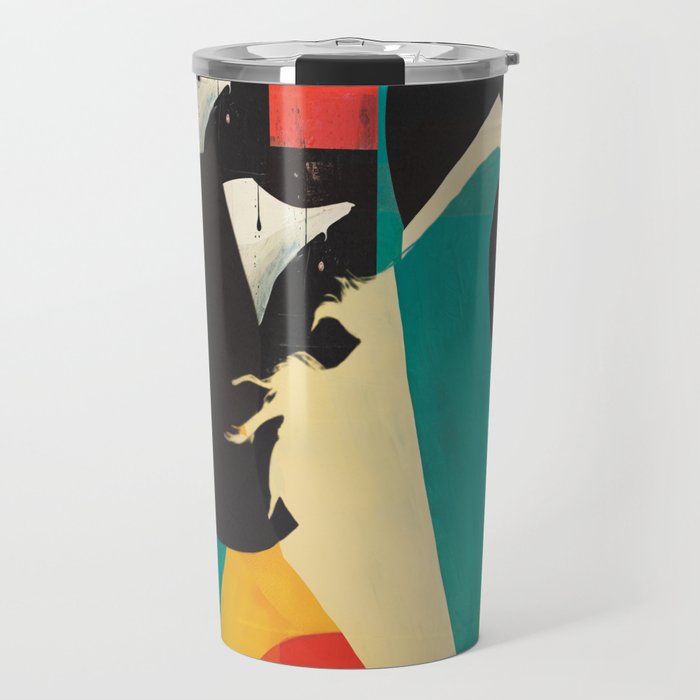Colorful Abstract Horses 2 Travel Mug Gallery Image 1