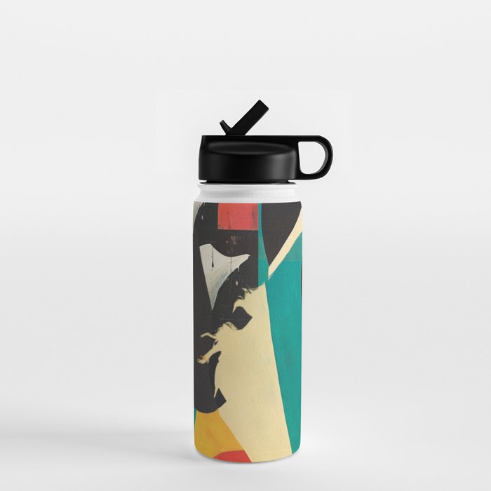 Colorful Abstract Horses 2 Water Bottle Gallery Image 1