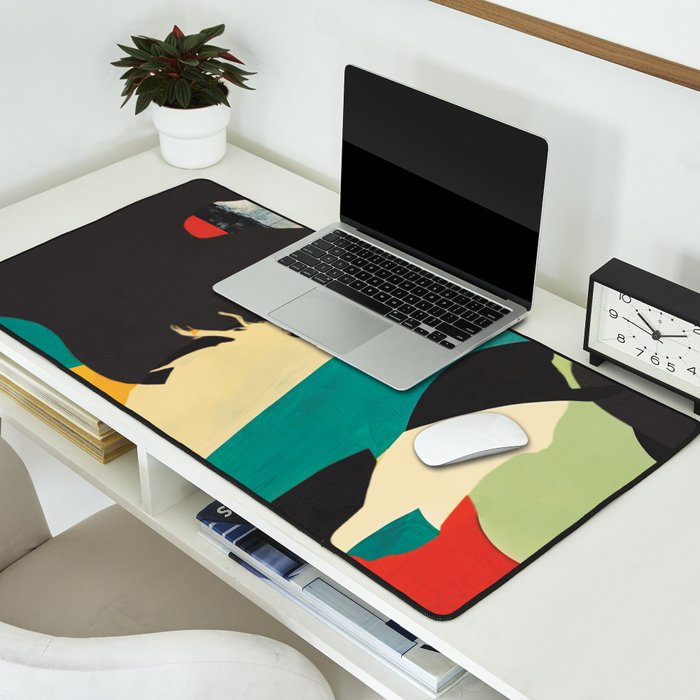 Colorful Abstract Horses 2 Desk Mat Gallery Image 2