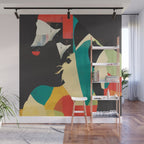Colorful Abstract Horses 2 Wall Mural Gallery Image 1