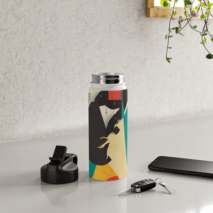 Colorful Abstract Horses 2 Water Bottle Gallery Image 4