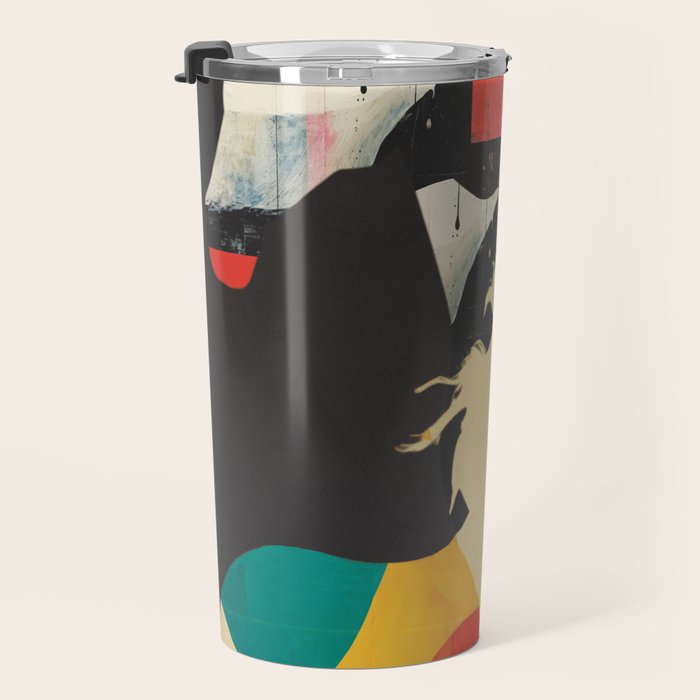 Colorful Abstract Horses 2 Travel Mug Gallery Image 3