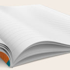 Teal Orange Chevrons Modern Artwork Notebook Gallery Image 2