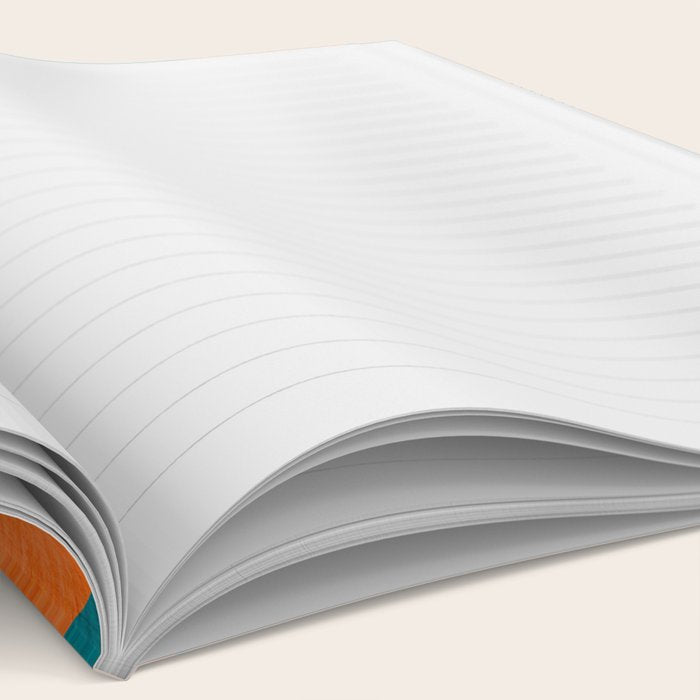 Teal Orange Chevrons Modern Artwork Notebook Gallery Image 2