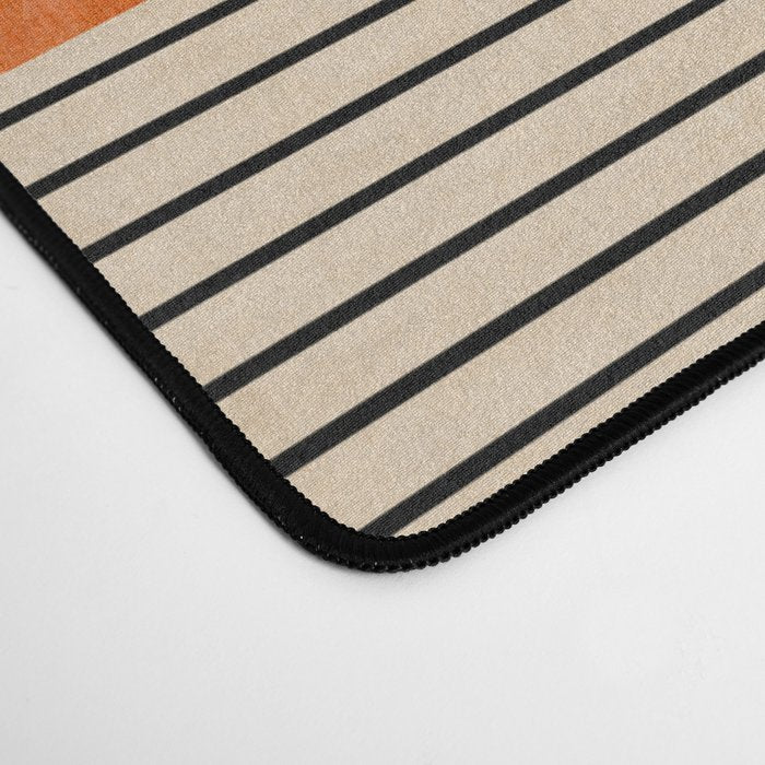 Teal Orange Chevrons Modern Artwork Desk Mat Gallery Image 4