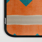 Teal Orange Chevrons Modern Artwork Laptop Sleeve Gallery Image 3