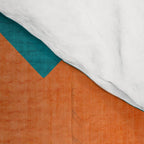 Teal Orange Chevrons Modern Artwork Comforter Gallery Image 4