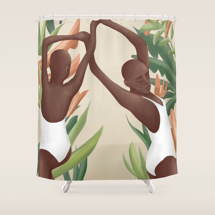Figural Tropica Shower Curtain Gallery Image 1