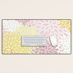 Floral Prints, Soft, Yellow and Pink, Design Prints Desk Mat Gallery Image 1