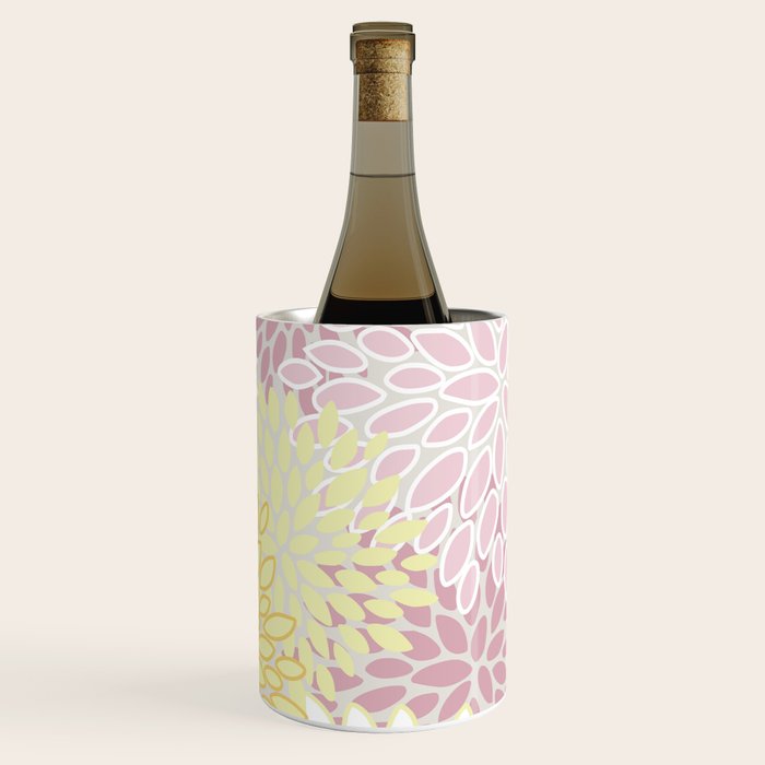 Floral Prints, Soft, Yellow and Pink, Design Prints Wine Chiller Gallery Image 1