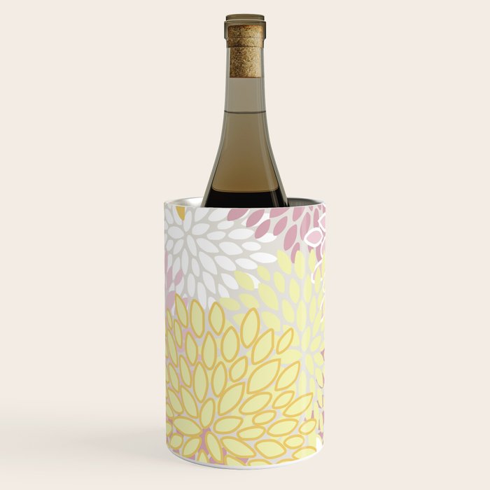 Floral Prints, Soft, Yellow and Pink, Design Prints Wine Chiller Gallery Image 2