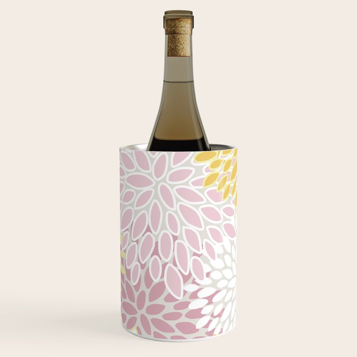 Floral Prints, Soft, Yellow and Pink, Design Prints Wine Chiller Gallery Image 3