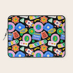 Retro cartoon sticker label pattern Laptop Sleeve Gallery Image 1