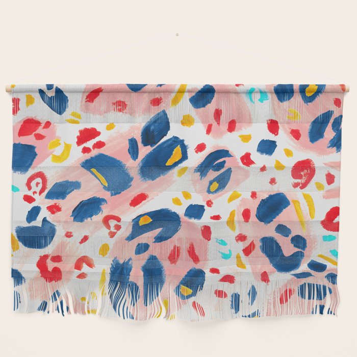 Painted Abstract Leopard Print Wall Hanging Gallery Image 1