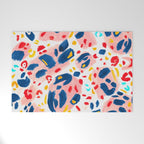 Painted Abstract Leopard Print Welcome Mat Gallery Image 1