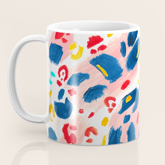 Painted Abstract Leopard Print Coffee Mug Gallery Image 3