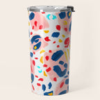Painted Abstract Leopard Print Travel Mug Gallery Image 2