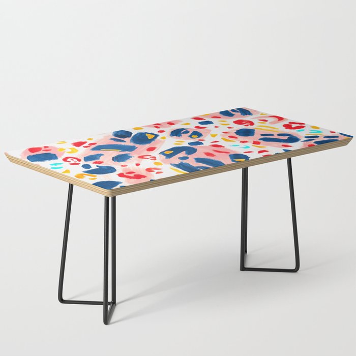 Painted Abstract Leopard Print Coffee Table Gallery Image 1