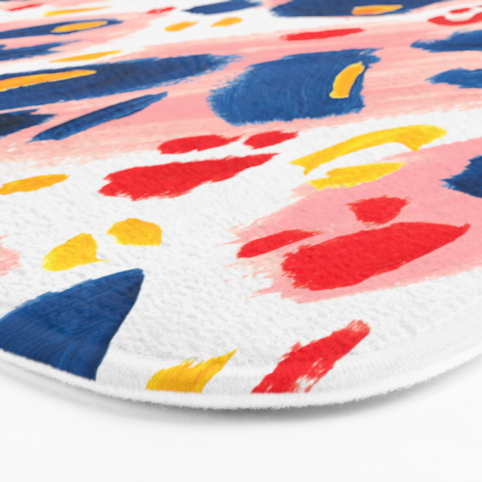 Painted Abstract Leopard Print Bath Mat Gallery Image 3