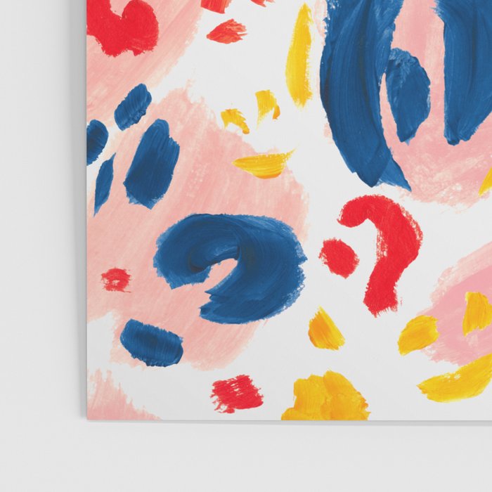 Painted Abstract Leopard Print Poster Gallery Image 3