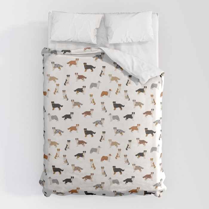 Australian Shepherd Colors Pattern Duvet Cover Gallery Image 1