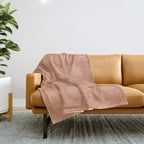 Boho Summer Sun Pattern XII Peach Throw Blanket Gallery Image 1