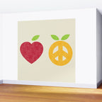 Apple and Orange - Love and Peace Wall Mural Gallery Image 2