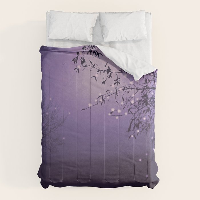 SONG OF THE NIGHTBIRD - LAVENDER Comforter Gallery Image 1